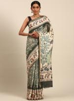 Cotton Grey Casual Wear Weaving  Saree